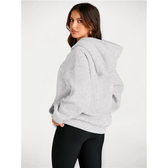 Womens oversized hoodie fleece sweatshirt pullover long sleeve fall winter cloth - Picture 4 of 7